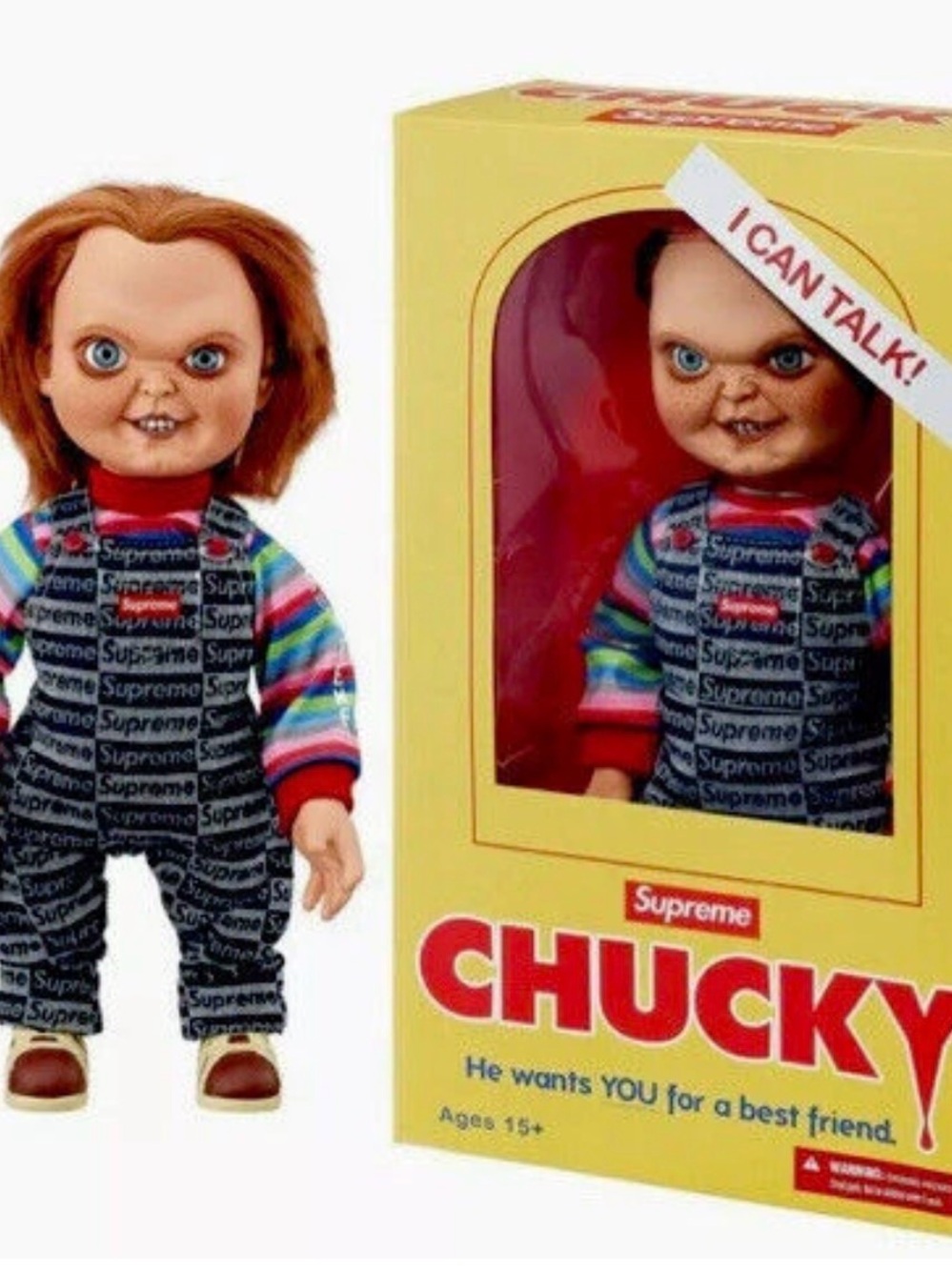 Supreme Chucky 15” Talking Doll w/ Knife FW2020